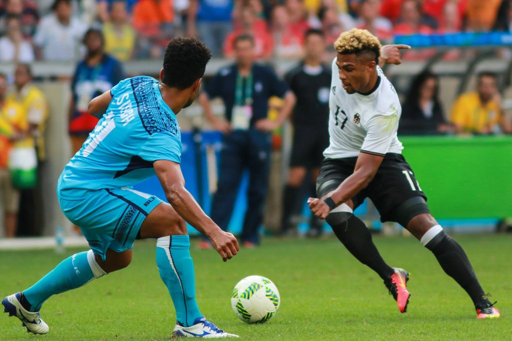 Sehr dynamisch und von den Gegenspielern nur schwer zu stoppen. Serge Gnabry macht bei Olympia auf sich aufmerksam.