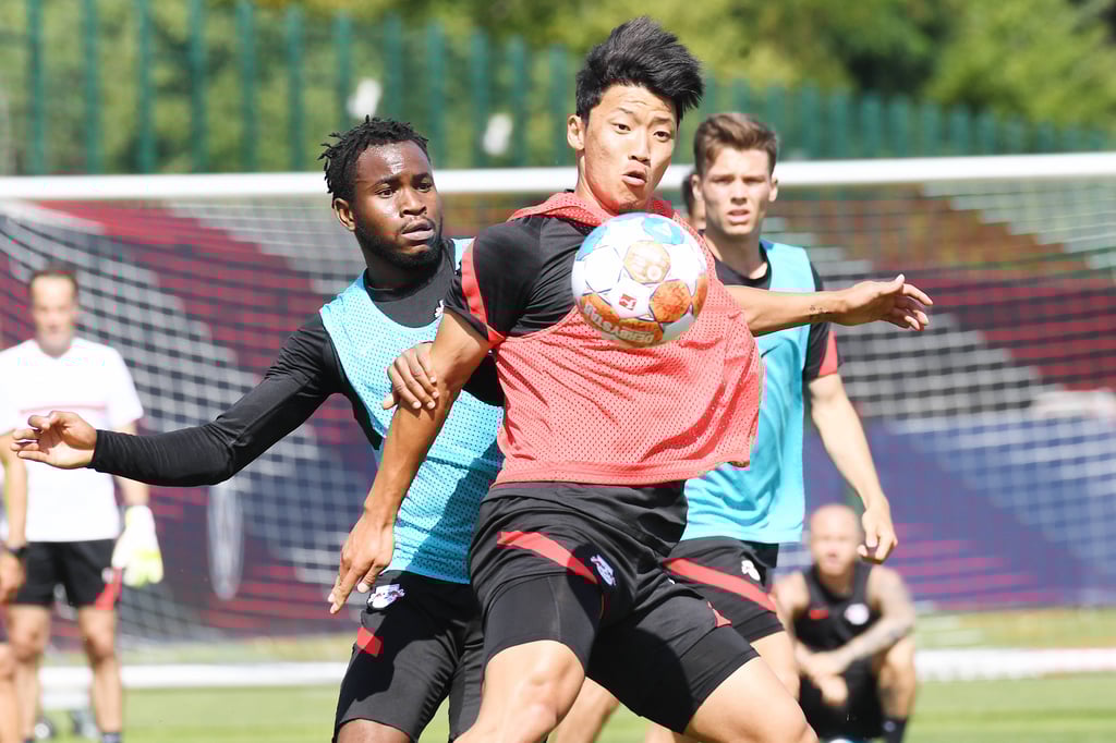 Gibt immer alles, doch die Konkurrenz bei RB Leipzig ist zu groß: Hee-chan Hwang.