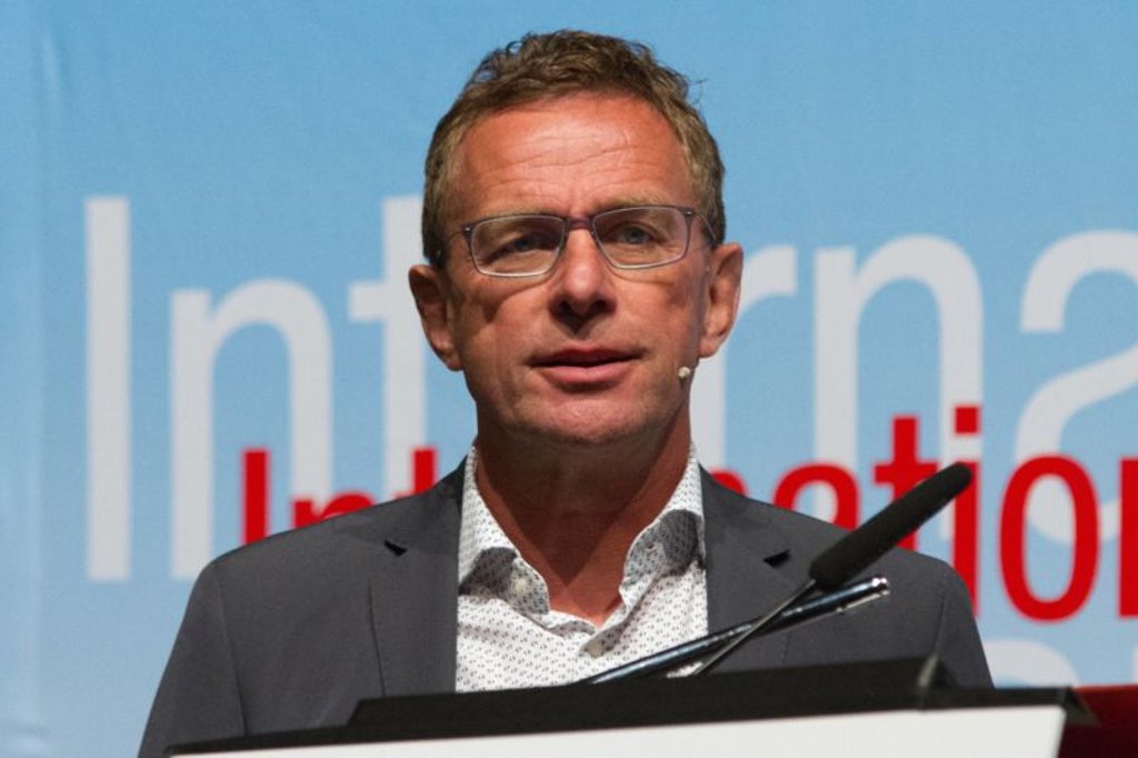Rangnick als Redner.