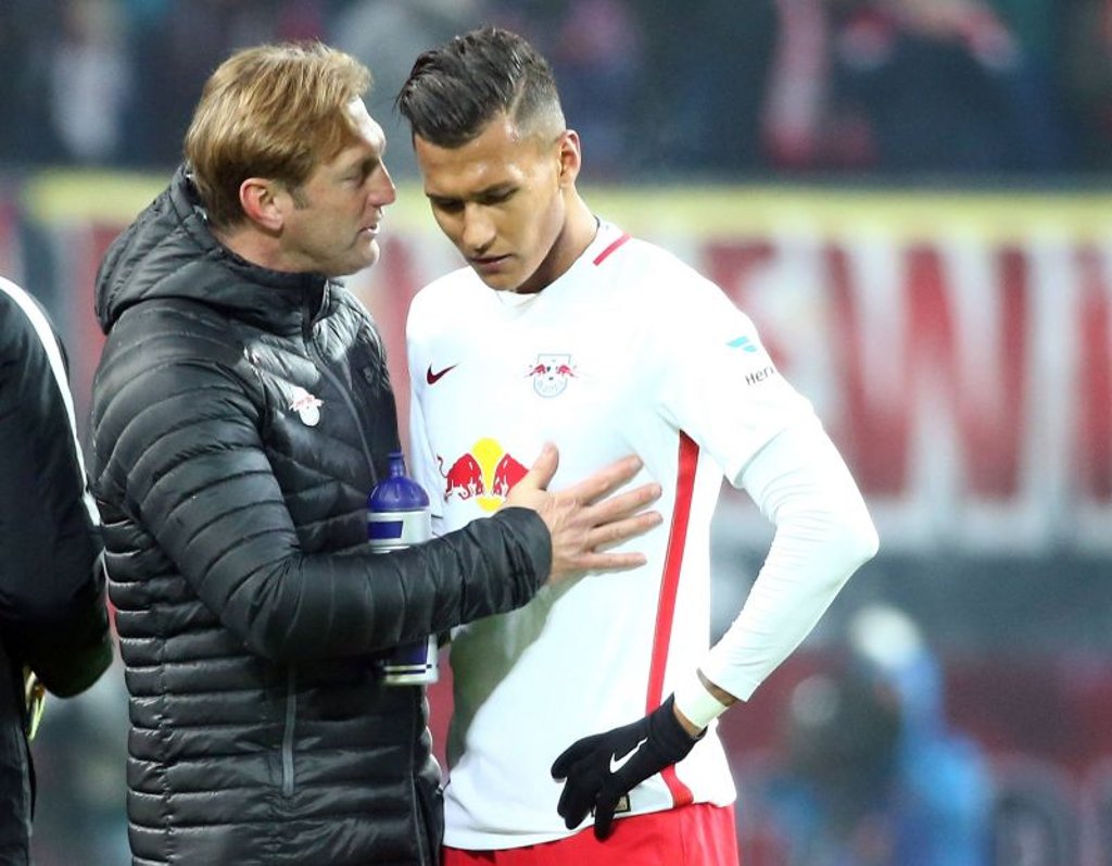 Davie Selke und Ralph Hasenhüttl.