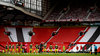 Die leeren Zuschauerränge im Stadion von Manchester United vor dem Spiel gegen den SC Southampton.