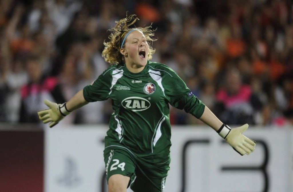 Anna Sarholz wurde 2010 beim Champions-League-Sieg mit Turbine Potsdam zur Heldin und wird nun zur Torwarttrainerin bei RB Leipzig.