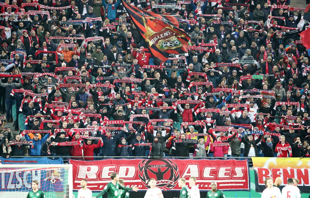 Nicht mehr geschlossen im Block präsent: die RB-Leipzig-„Ultras” Red Aces.