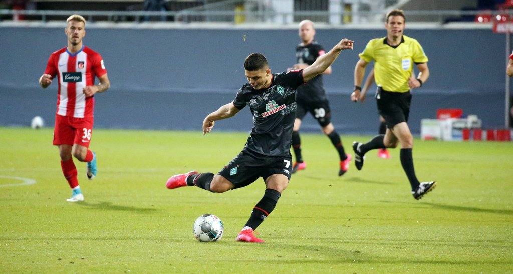 Milot Rashica im Relegations-Rückspiel gegen Heidenheim.