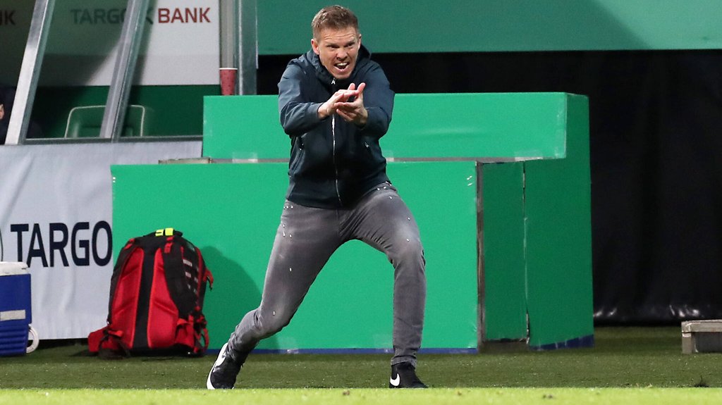 „Wir haben uns wieder zusammengerauft”: Julian Nagelsmann beim Pokalfinaleinzug in Bremen.