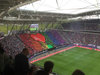 Choreografie der Fans von RB Leipzig vor dem Spiel gegen Bayer Leverkusen
