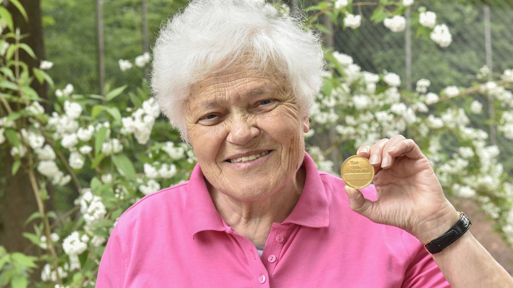 Erzielte als erste Frau das Tor des Monats: Bärbel Wohlleben.