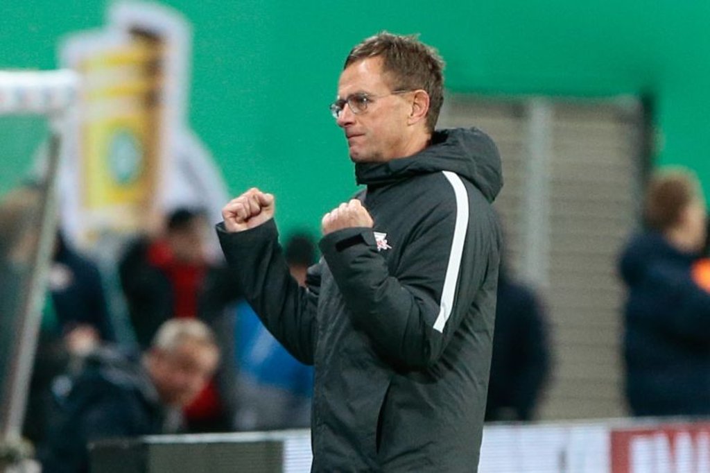 In Augsburg will Ralf Rangnick mit RB Leipzig zum vierten Mal in dieser Saison im DFB-Pokal jubeln.