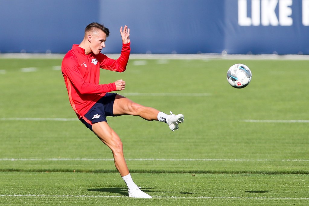 Hannes Wolf macht im Aufbautraining von RB Leipzig weiter Fortschritte.
