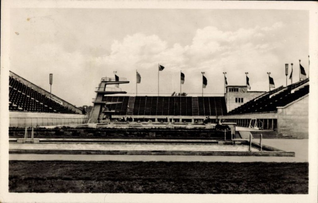 Vom Schwimmstadion sind nur noch wenige Teile erhalten.