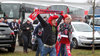Fans von RB Leipzig auf Auswärtsfahrt, hier 2012 beim FC Magdeburg. Symbolbild: imago/Picture Point