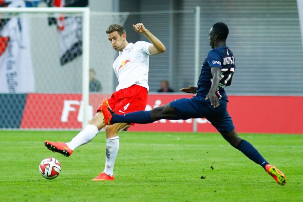 Vor drei Jahren schon einmal zu Gast in Leipzig: Jean-Kevin Augustin beim Test gegen Paris St.-Germain.