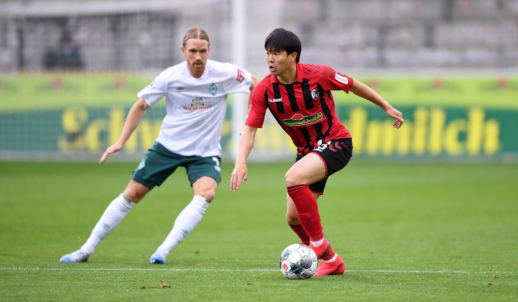Chang-hoon Kwon (r.) wird gegen RB Leipzig womöglich nicht auflaufen können.