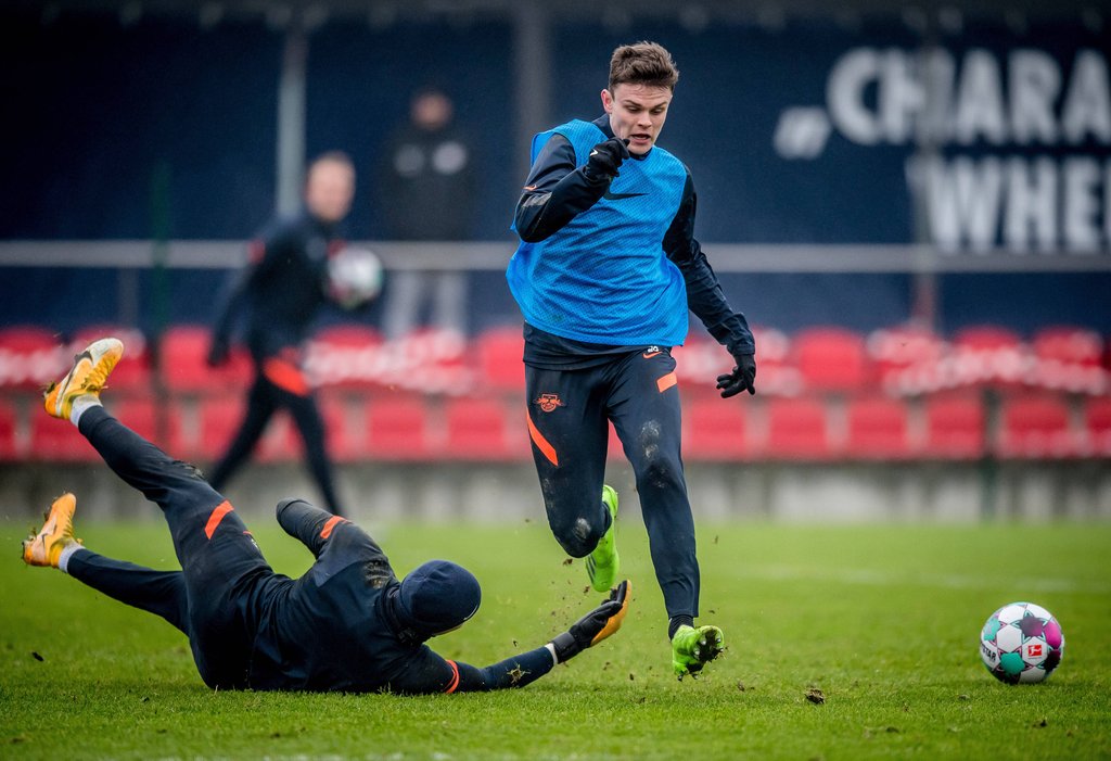 Fabrice Hartmann im Training bei RB Leipzig.