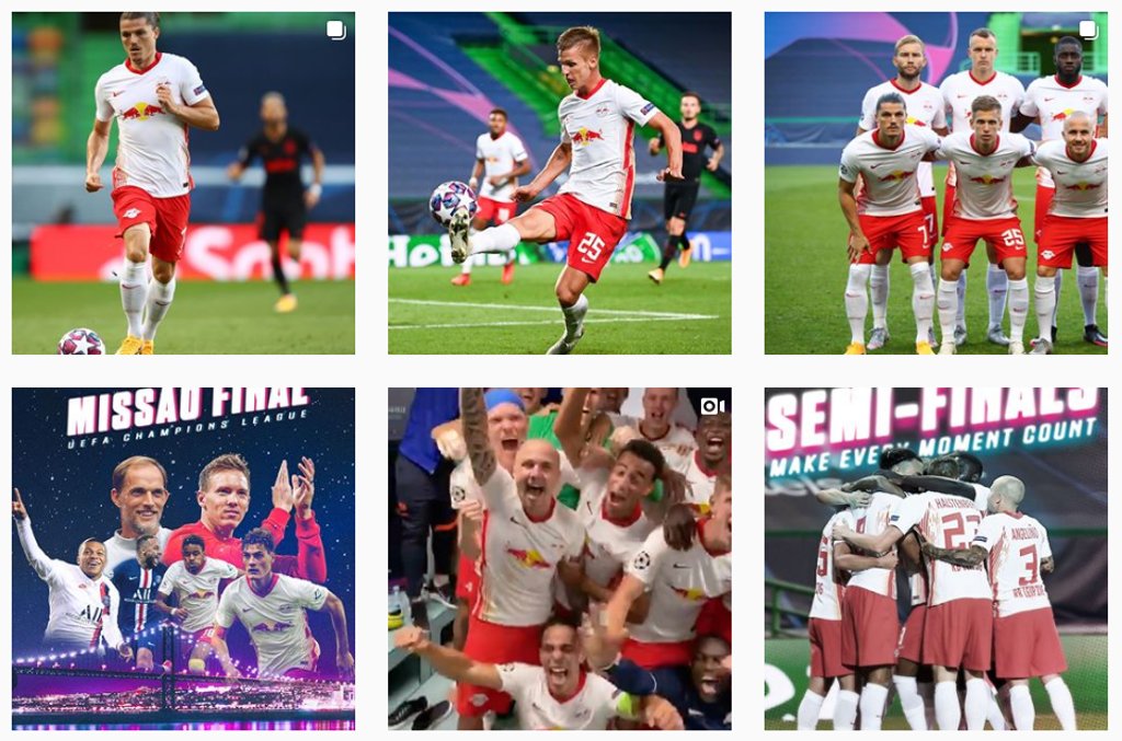 RB Leipzig ist auf Instagram stark vertreten.