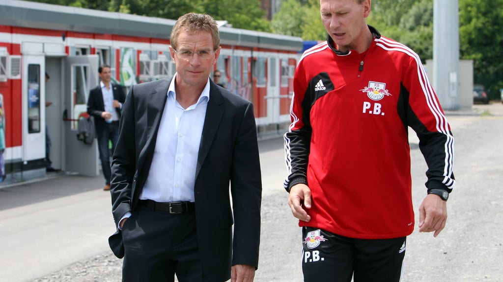 Da waren sie noch Familie: Ralf Rangnick und Perry Bräutigam 2012 kurz nach Rangnicks Amtsübernahme bei RB Leipzig.