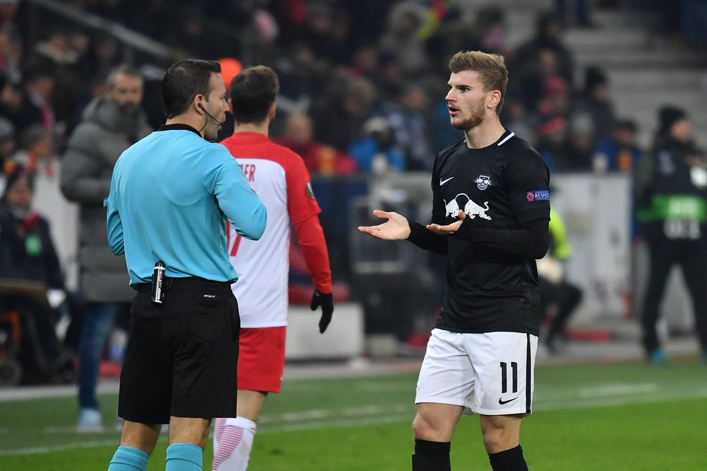 Timo Werner hatte beim letzten Aufeinandertreffen auch Mühe mit der Spielleitung von Orel Grinfeld.