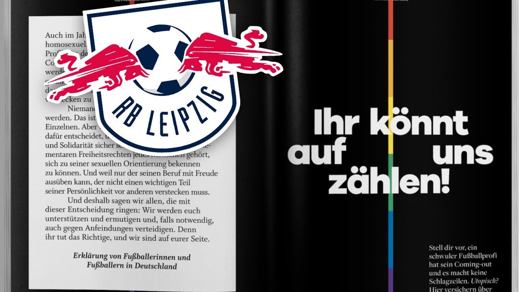 Der Erklärung von Fußballerinnen und Fußballern zur Unterstützung homosexueller Kicker schloss sich auch RB Leipzig an.