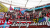 Die Fans von RB Leipzig konnten in Leverkusen nach zwei Rückständen am Ende den Auswärtssieg feiern.