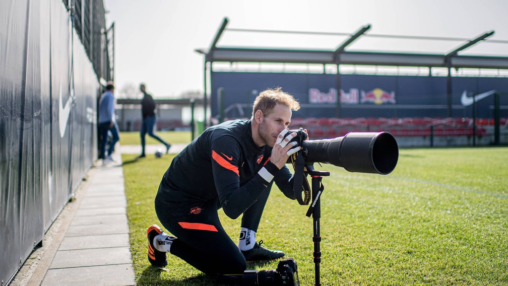 Liverpool im Fokus: Peter Gulacsi beim Training von RB Leipzig am Cottaweg.