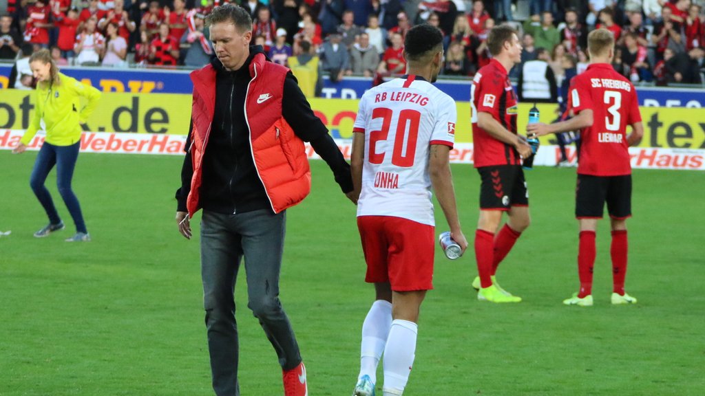 Gingen im Winter getrennte Wege: RB-Trainer Nagelsmann und Cunha