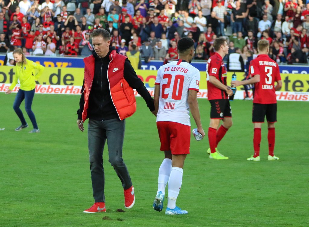 Gingen im Winter getrennte Wege: RB-Trainer Nagelsmann und Cunha