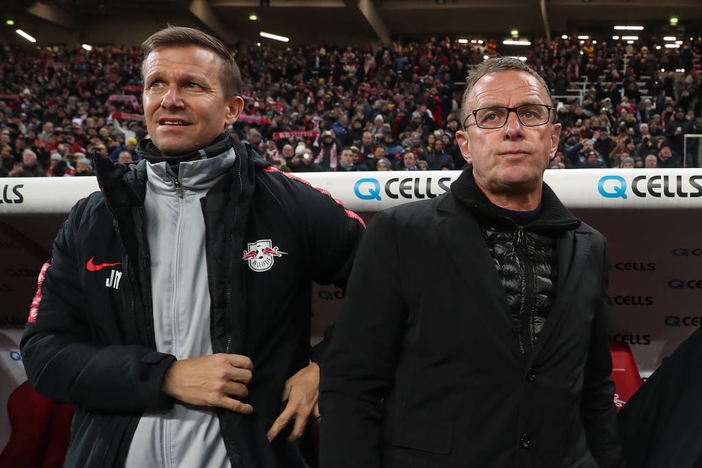 Ein Jahr Seite an Seite bei RB: Jesse Marsch und Ralf Rangnick (r.)