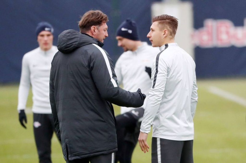 Ralph Hasenhüttl gibt Anweisungen.