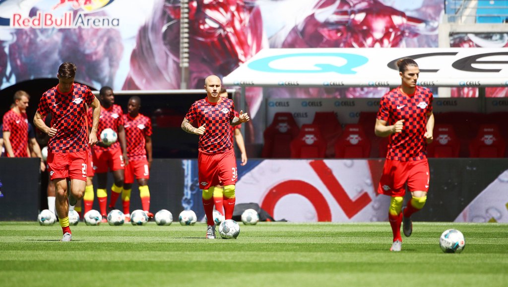 Auch 2020/21 im RB-Dress? Angeliño (Mitte) und Patrik Schick (links).