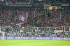 Eintracht-Fans mit Banner und Solidarität mit Chemie-Fans.