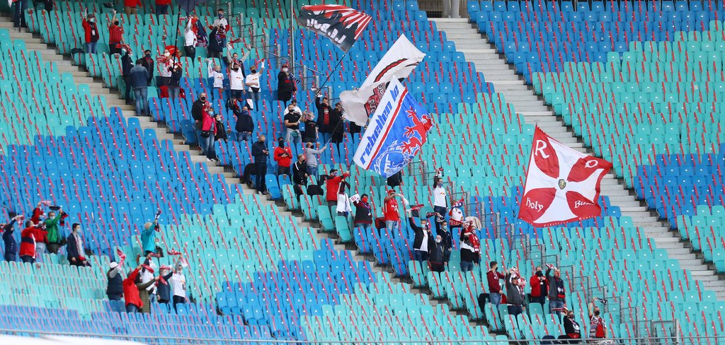 RB-Fans beim Spiel gegen Hertha BSC Berlin im Herbst.