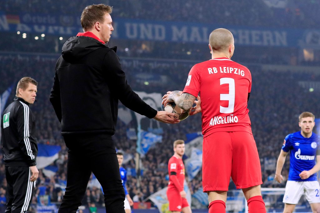 Meister und Leihspieler: Angelino (r.) schwärmt von RB-Coach Nagelsmann