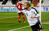 Konrad Laimer von RB Leipzig trifft für die U21 von Österreich – hier gegen Serbien.