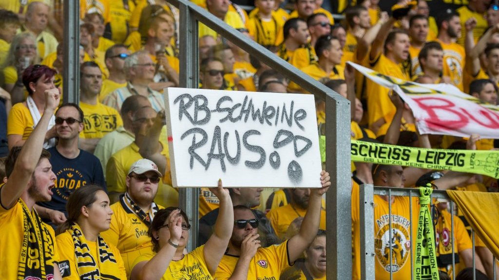 Fan-Proteste, wie hier in Dresden, nennt Blogger Alex Feuerherdt eine „ideologische Versautheit“.