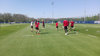 RB Leipzig trainierte bester Laune nach dem Sieg gegen Hamburg.