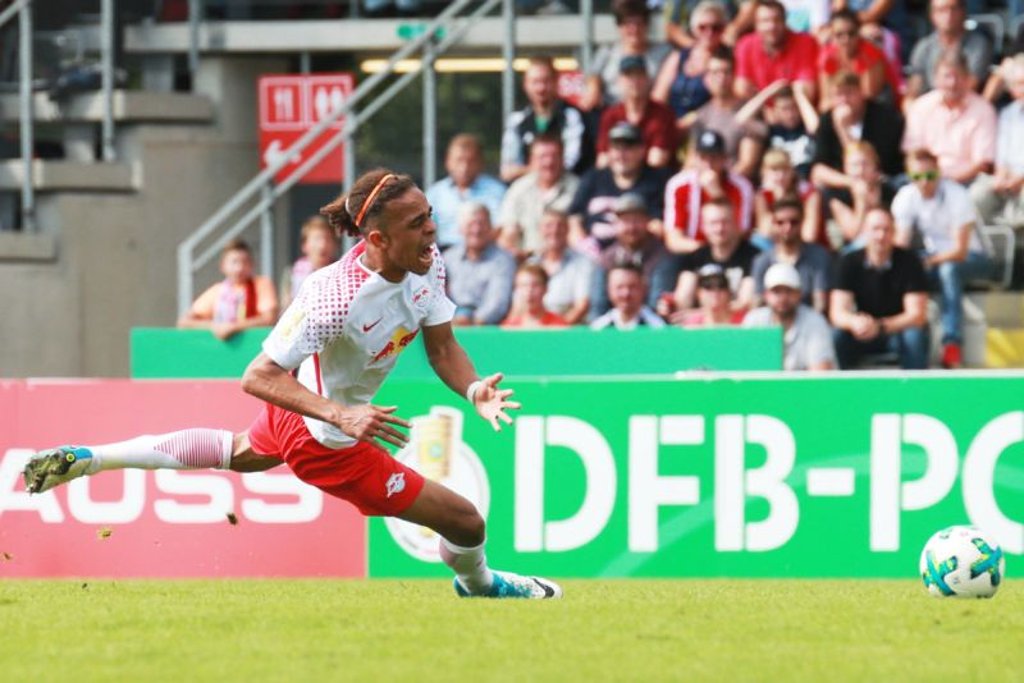 Mit Tiefgang: Yussuf Poulsen gegen die Sportfreunde Dorfmerkingen