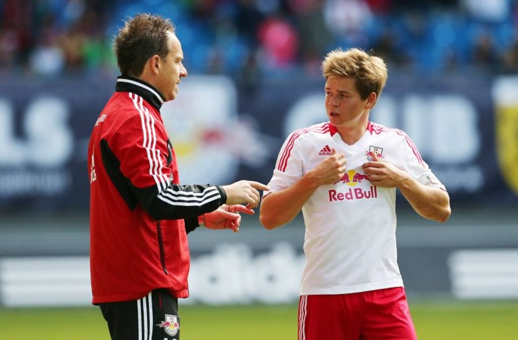 Alexander Zorniger und Dominik Kaiser hatten beim Marsch von der vierten in die zweite Liga bei RB Leipzig eine gute Zeit zusammen.