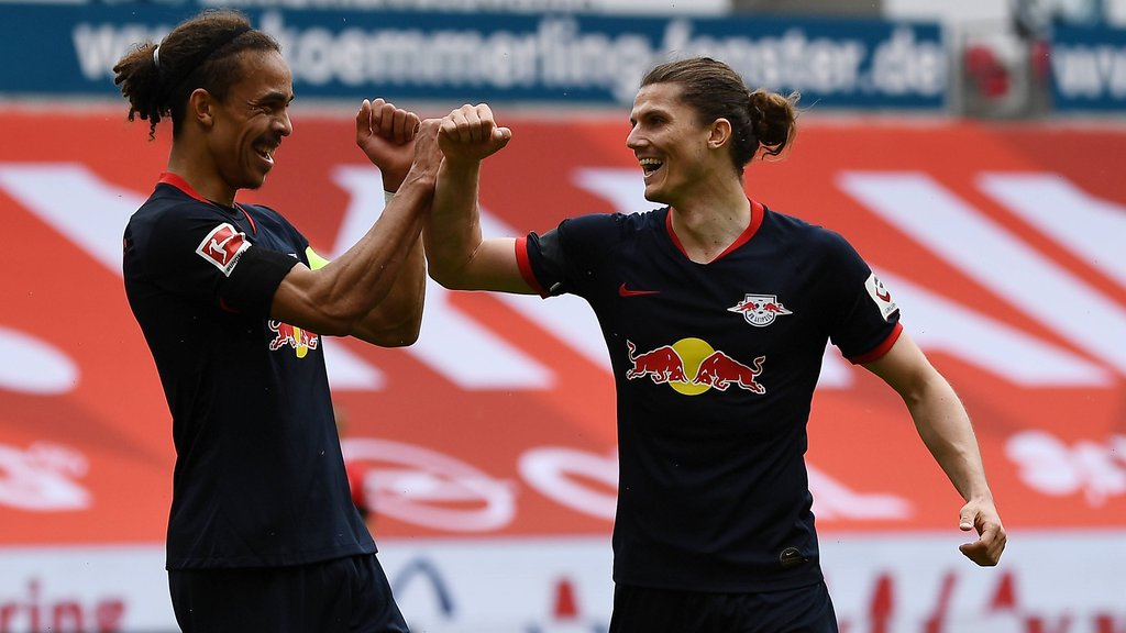 Check! Yussuf Poulsen und Marcel Sabitzer trafen je einmal und legten sich die Tore gegenseitig auf.