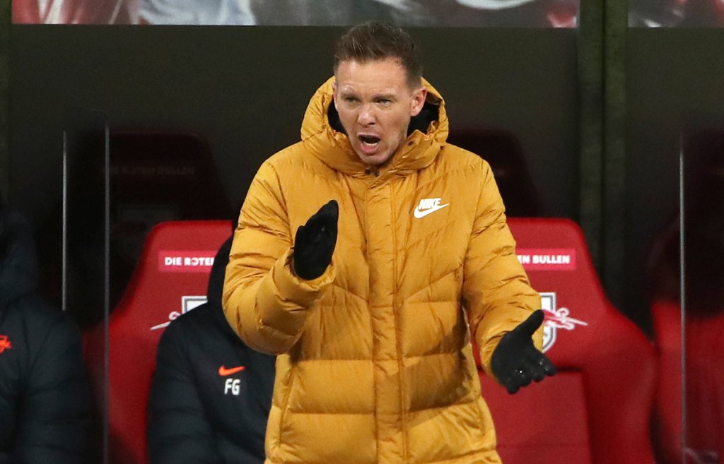 Julian Nagelsmann (RB Leipzig) bekommt von seinem Stuttgarter Kollegen Pellegrino Matarazzo viele anerkennende Worte. 