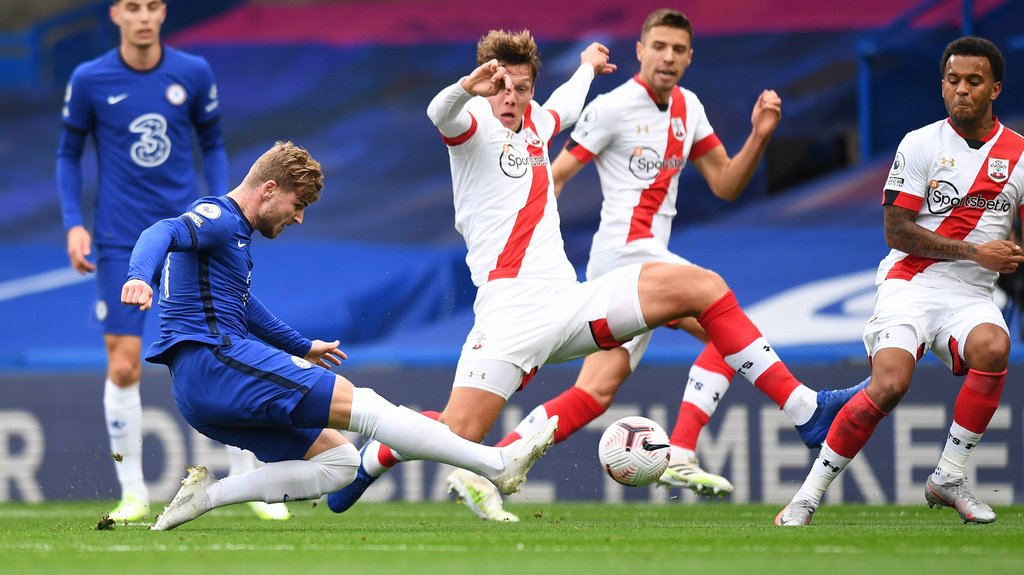 Hockschuss: Timo Werner trifft gegen Southampton.