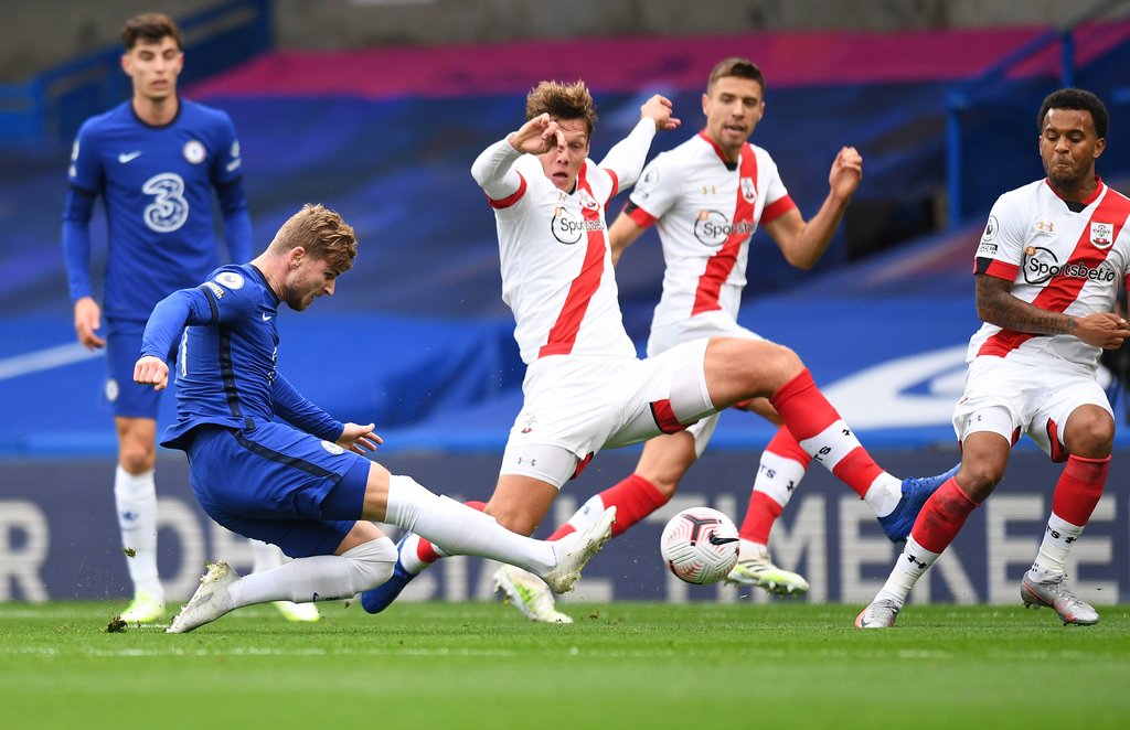 Hockschuss: Timo Werner trifft gegen Southampton.