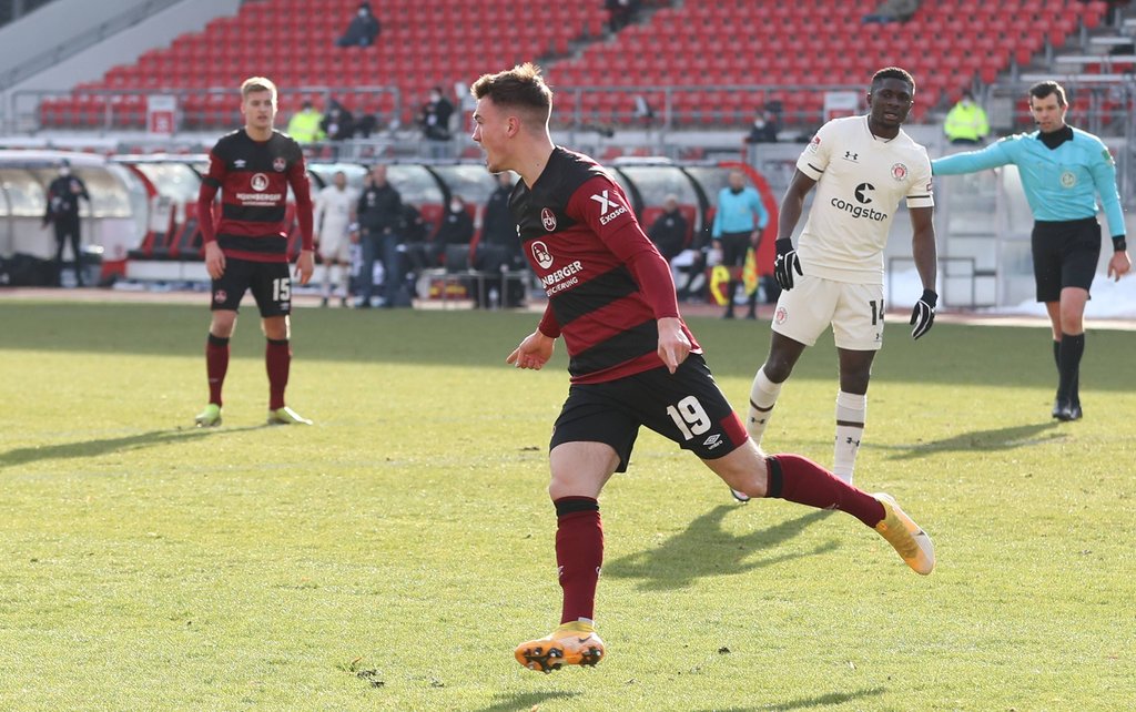 Dennis Borkowski erzielte sein erstes Tor für den 1. FC Nürnberg.