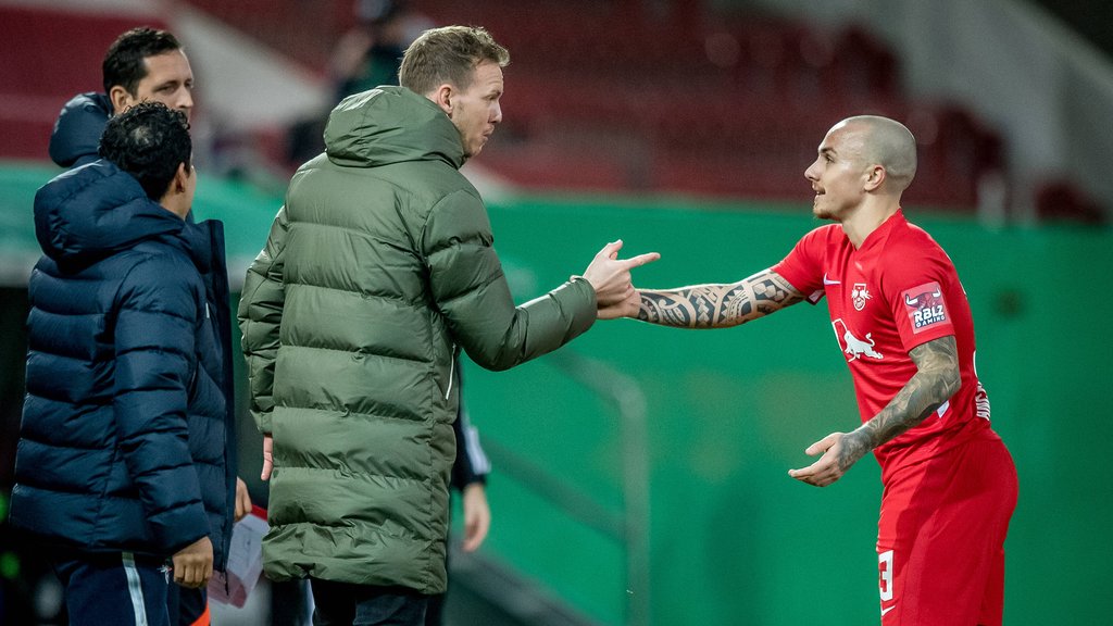 Schätzen sich: RB-Coach Nagelsmnann und Angeliño