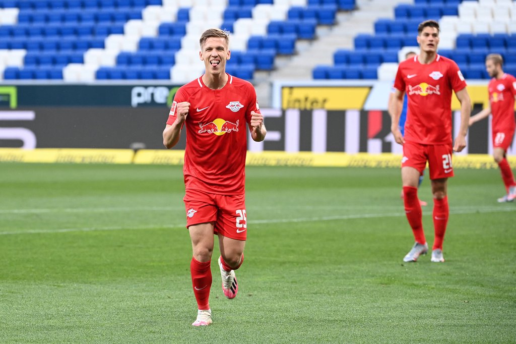 Zung und Brust raus: Dani Olmo mit seinem ersten Doppelpack in der Bundesliga.