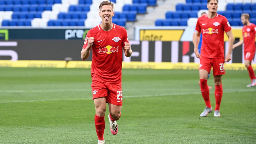Zung und Brust raus: Dani Olmo mit seinem ersten Doppelpack in der Bundesliga.