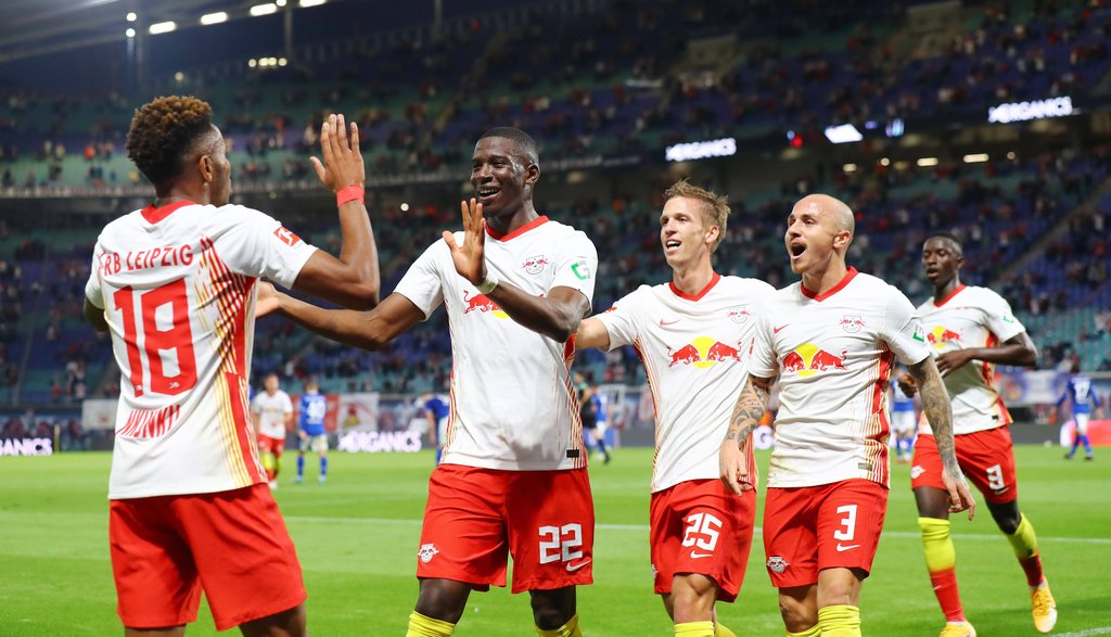 Drei mit feiner Klinge und Mukiele: Es geht auch ohne Stürmer bei RB Leipzig.