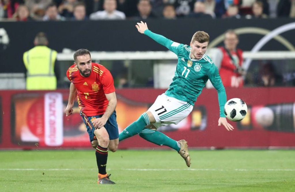 Engegiert, aber glücklos: Timo Werner im Spiel gegen Spanien.