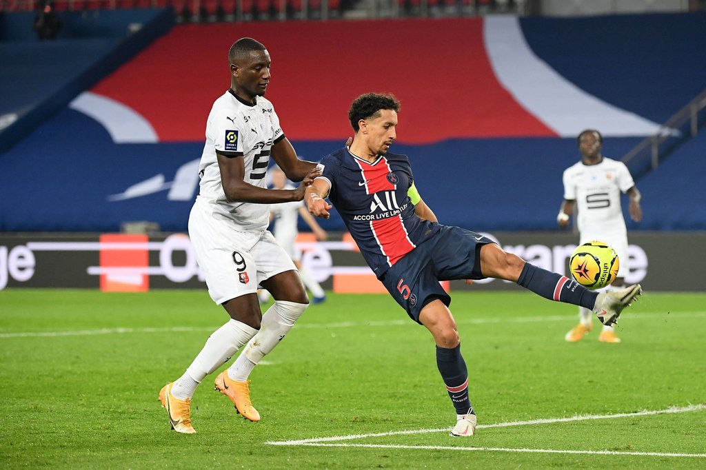 Für Marquinhos (r.) ist das Spiel gegen RB Leipzig wegweisend.