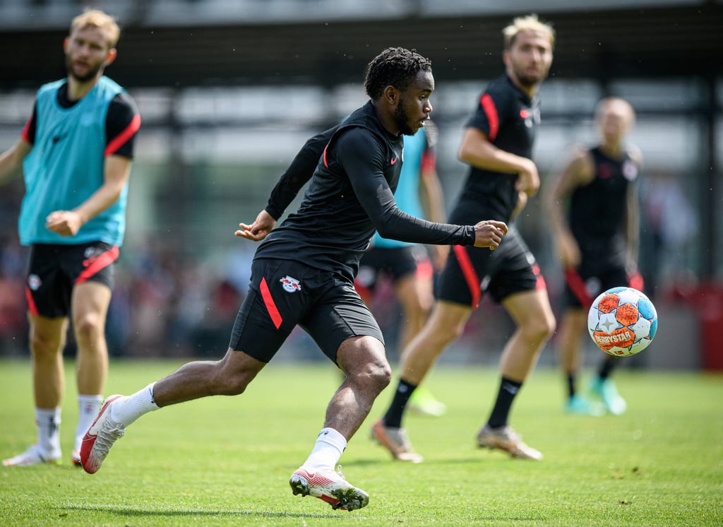 Trainings-Weltmeister: Ademola Lookman bei einer Einheit bei RB Leipzig.