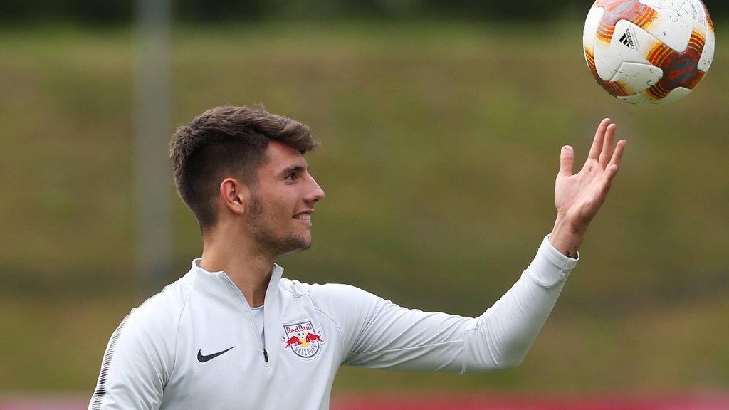 Dominik Szoboszlai im Trainingslager mit Salzburg 2018